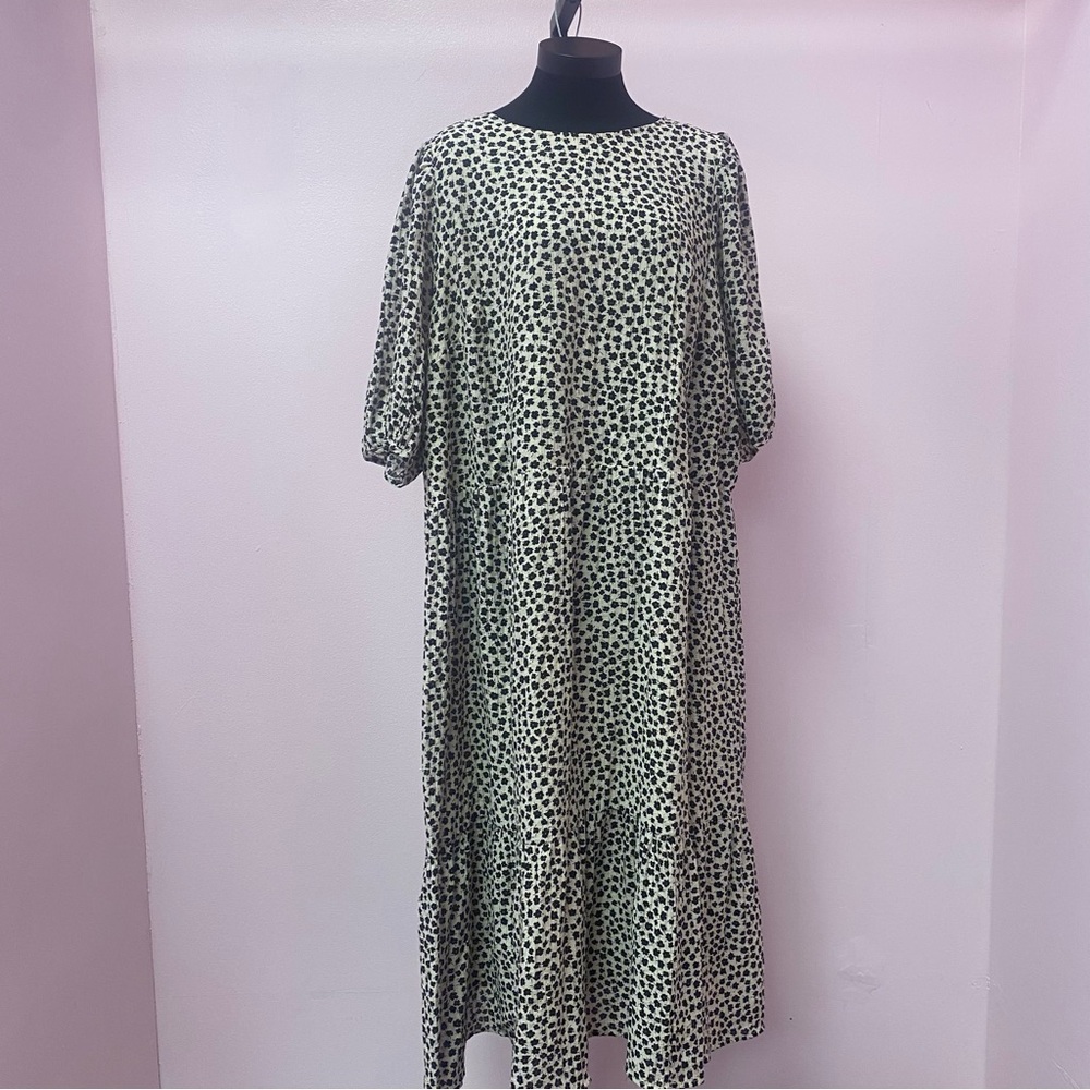 H&M Black and White Patterned Maxi Dress size XL